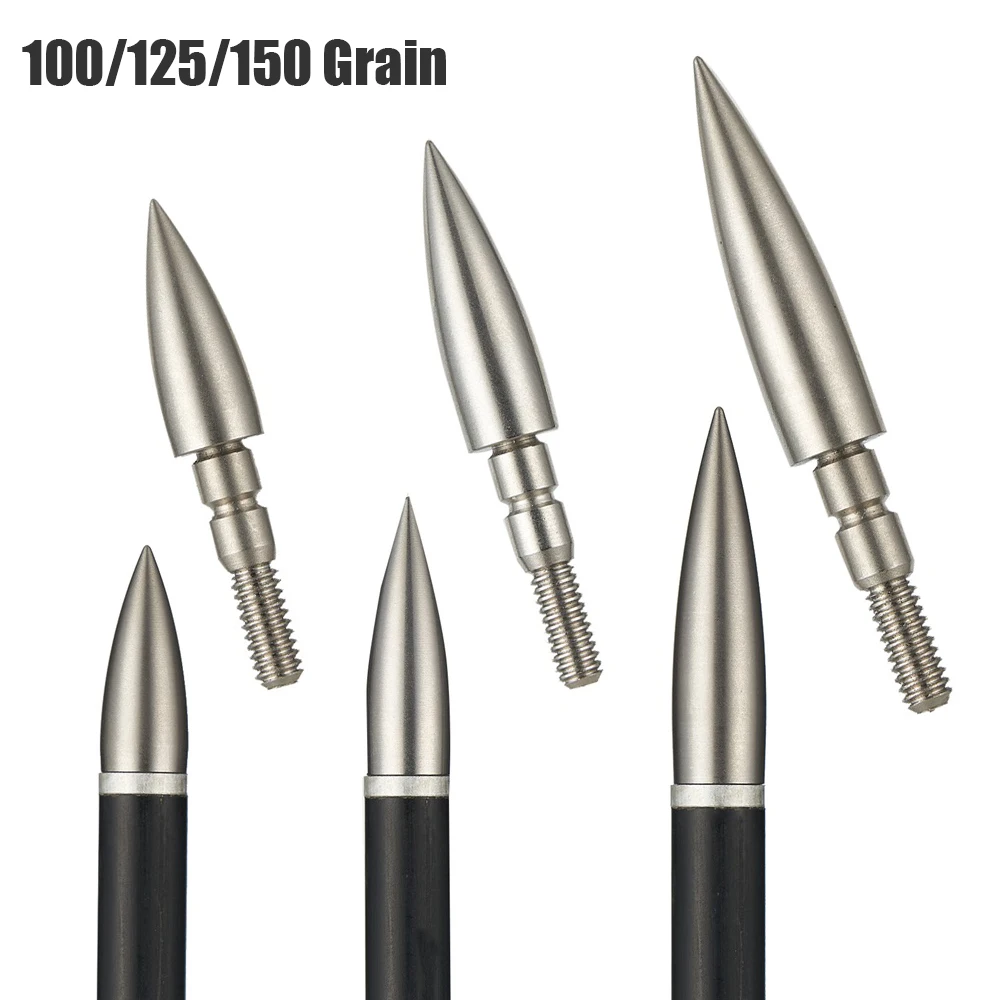 6/12/24 قطعة رؤوس سهم الصيد 100/125/150 الحبوب الكربون الصلب السهم نصائح للصيد في الهواء الطلق الرماية اكسسوارات