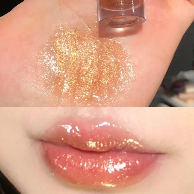 Brillo de labios brillante de agua de espejo, brillo de labios hidratante de alto brillo, tinte de labios rojo Sexy, maquillaje de lápiz labial, brillo de labios no pegajoso, cosméticos