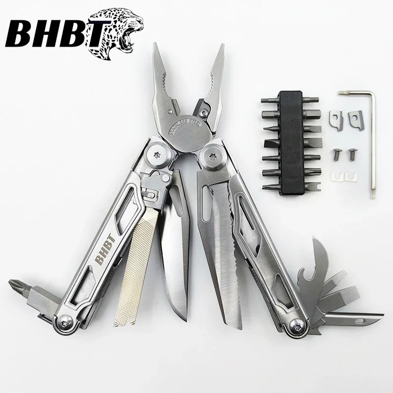 BHBT Multitools Diy Multi Tool Multi-tool Folding Knife Scissor Cutter EDC Survival Gear Manual Multifunctional Plier