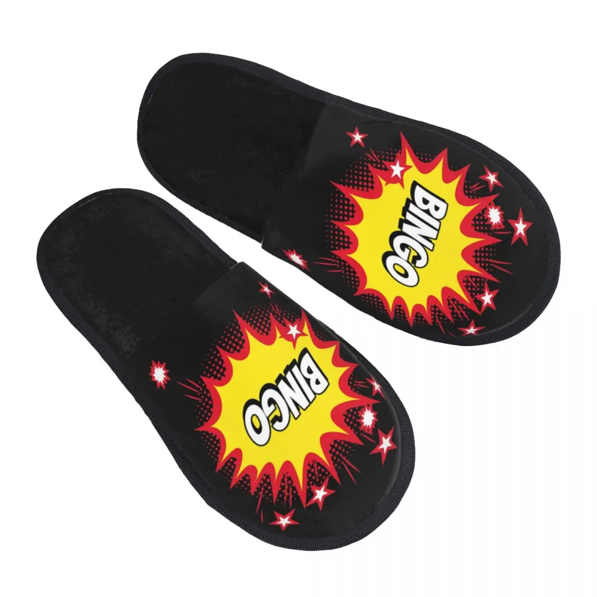 

Memory Foam Slippers Women Comfy Warm Paper Game House Slippers