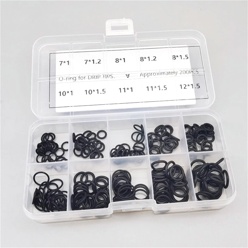 1box Multi‑Size DRIP TIPS NBR Nitrile Seal Ring Kit for 510 810 DRIP TIP - view 2