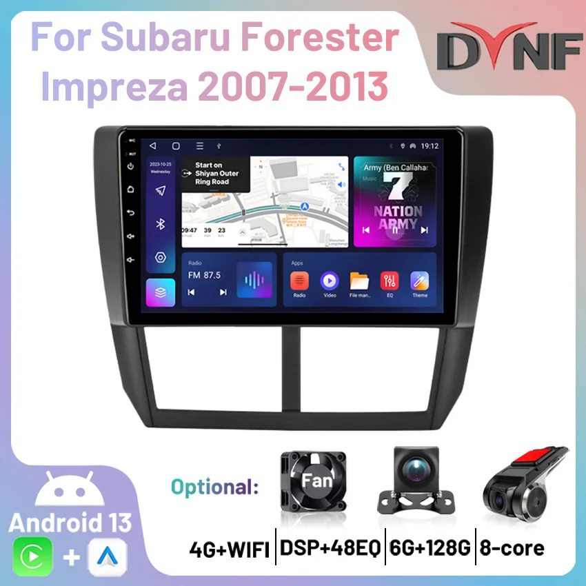 

Carplay Multimedia Player GPS 2 Din Car Radio Android Navigation Autoradio For Subaru Forester 3 SH 2007-2013 For Impreza GH GE