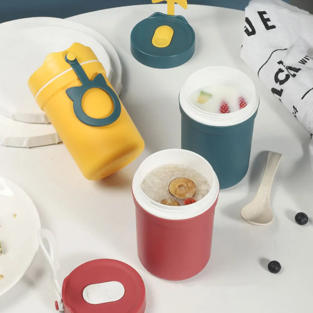 

Portable Cup Soup Cups Container for Cereals Meal Oats Straw Bowl Lid Milk Vacuum Safe Material Kids Soup Cup Lidded Porridge