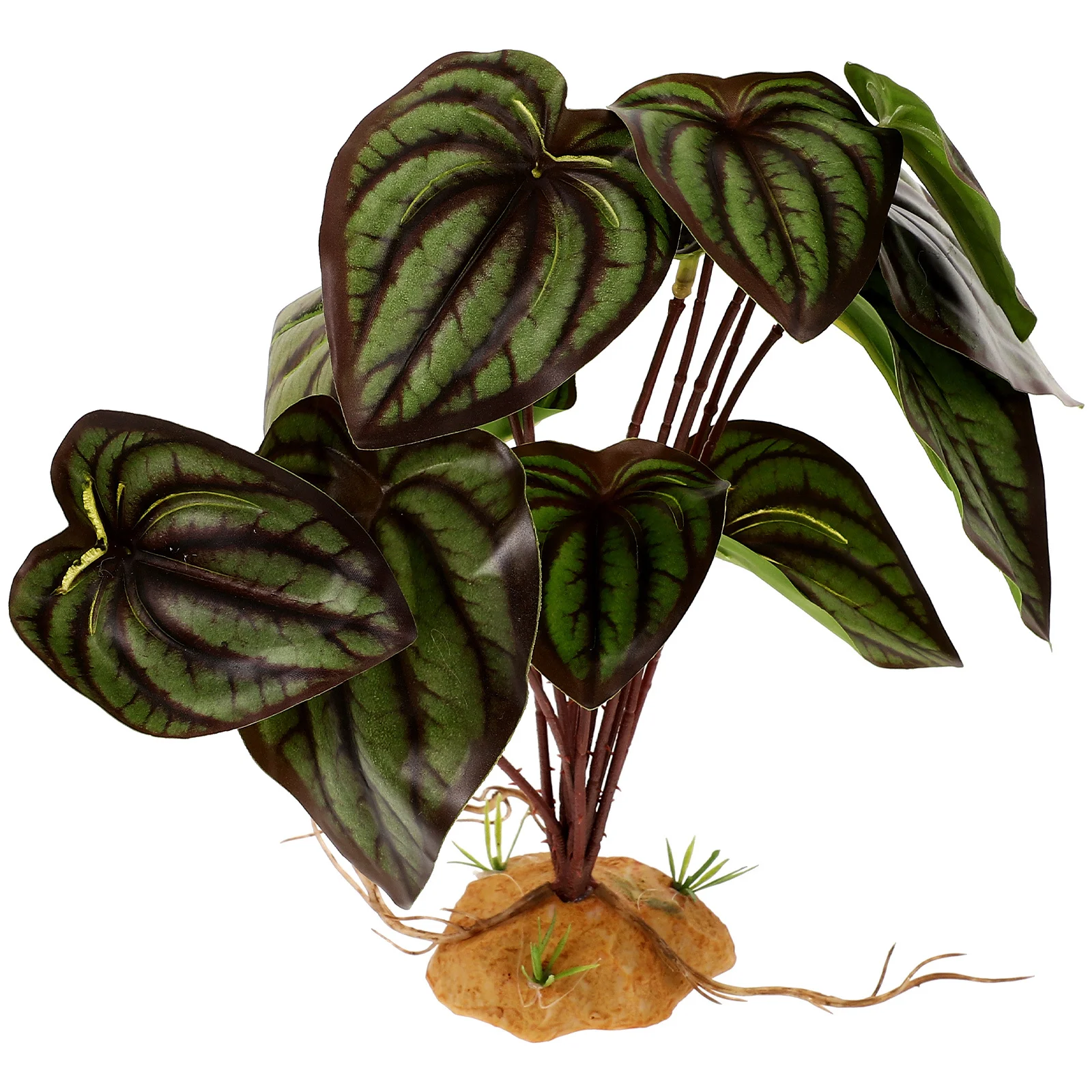 نباتات زخرفية لزواحف تررم حوض السمك الاصطناعي نبات المناظر الطبيعية نبات صناعي ديكور لوازم الزواحف صندوق سحلية