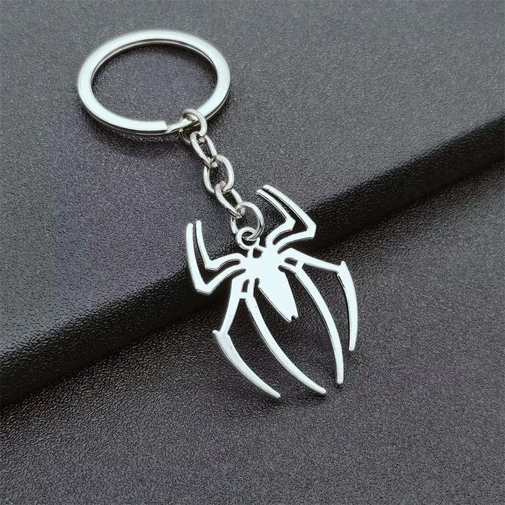 Heißer Spinne Schlüsselbund Araneid Tier Schlüssel Ring Metall Schlüssel Ketten Halloween Geschenke Für Frauen Männer Handtasche Zubehör Handgemachten Schmuck