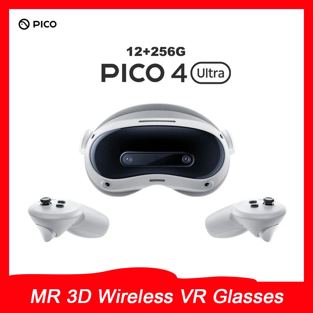 

PICO 4 Ultra MR 3D Wireless VR Glasses 6DOF Virtual Reality 4K Display for Steam Game play 256G VR Headset For Mac windows phone