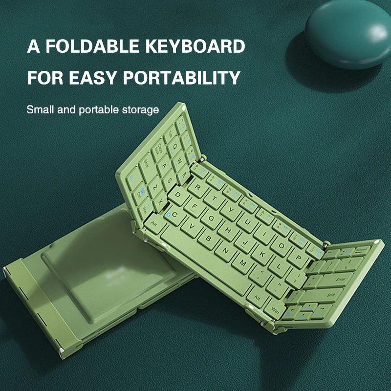 K64 3-Fold Portable Bluetooth Keyboard Tablet Desktop Computer Universal Keyboard Wireless External Keyboard