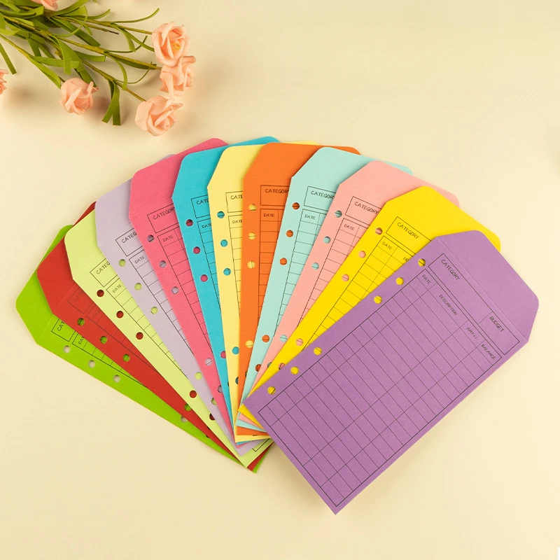 A6 12PCS Colored EnvelopeK kraft Paper Creative European Retro Thickened Envelope Set Envelopes Budget Planner Easy To Save