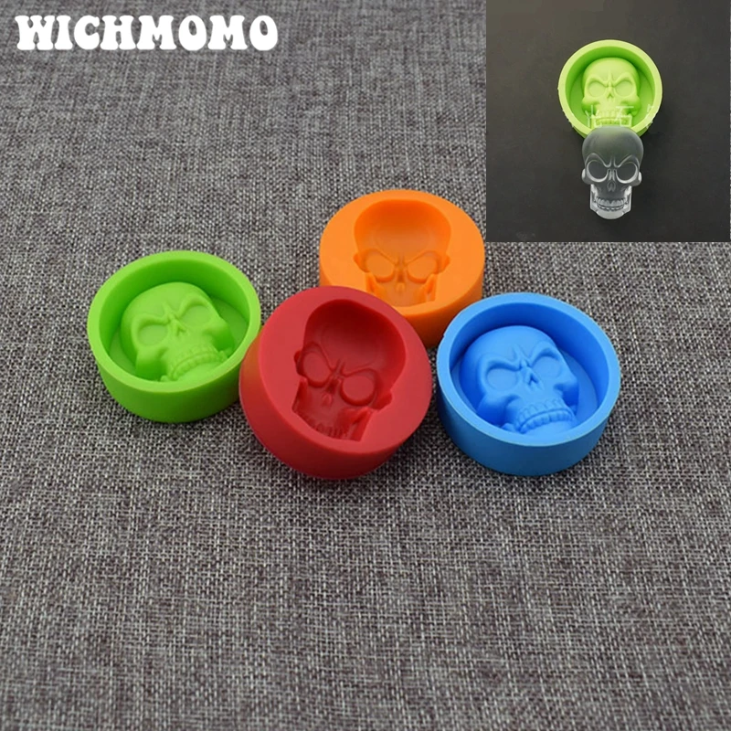 2023 New 1PCS Skull Shape UV Resin Liquid Epoxy Silicone Combination Molds for DIY Making Finding Accessories