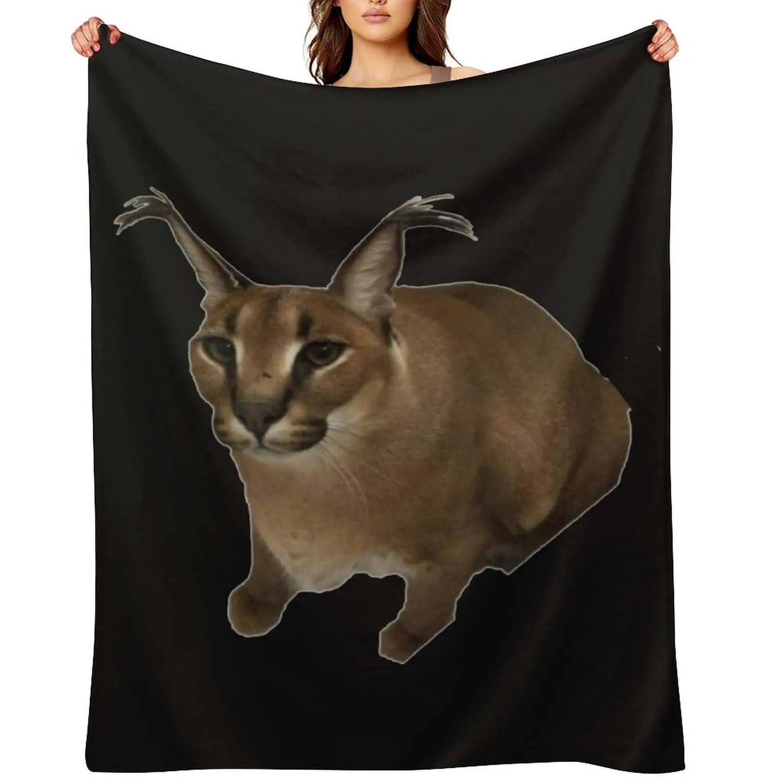 

Big Floppa Throw Blanket Hair Blankets For Bed Quilt Luxury Blankets