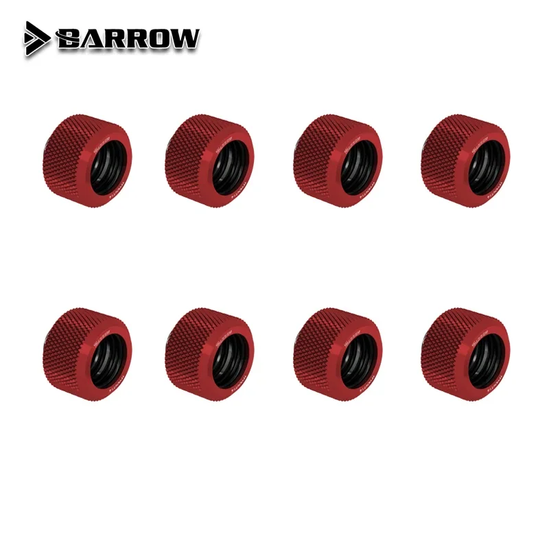 Barrow 8pcs/lot OD12/14/16mm Hard Tube Fitting Kit Water Cooling Metal Connector G1/4'' Adapters Compression Brass Fitting