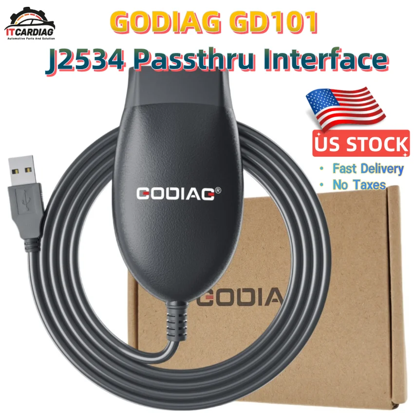 GODIAG GD101 J2534 Passthru Diagnostic Interface for SDD/PCM-Flash/ELM327/J1979 FordMazda/Honda/Toyota/Renault/Forscan/ScanMaste