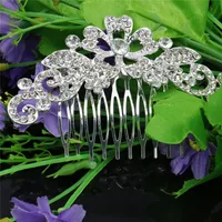 Wedding Bridal Crystal Hairpin Flowers Leaves Shape Hair Comb Hair Clips Women Headwear Fashion Jewelry Accessories Girl Gifts - Image 4
