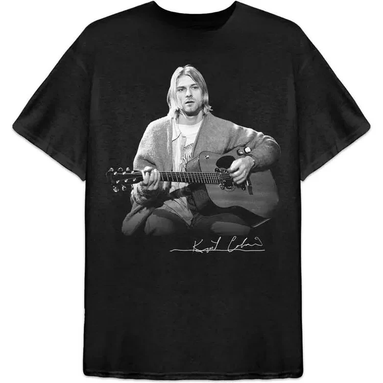 

Guitar Live Photo Graphic Printing Summer Luxury Brand Cotton Men's and Women's T-Shirts Short Sleeves Street Fashion Trend