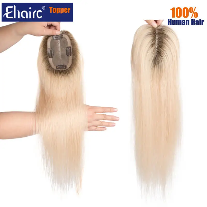 3*5inch Mono Topper For Women Premium Hantied Wigs For Women 100% Chinese Cuticle Remy Virgin Human Hair Hairpieces Mono Topper