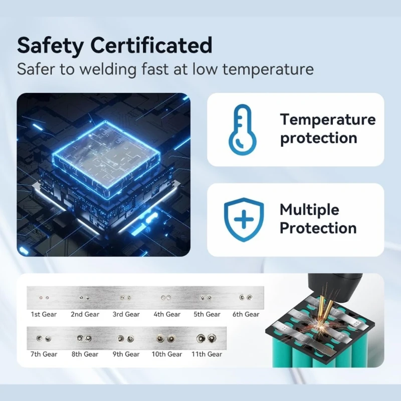 Handheld Spot Welder Machine Portable Spot Welder Adjustable Power for Nickel Sheet Welding Portable and Safe H1 Dropship