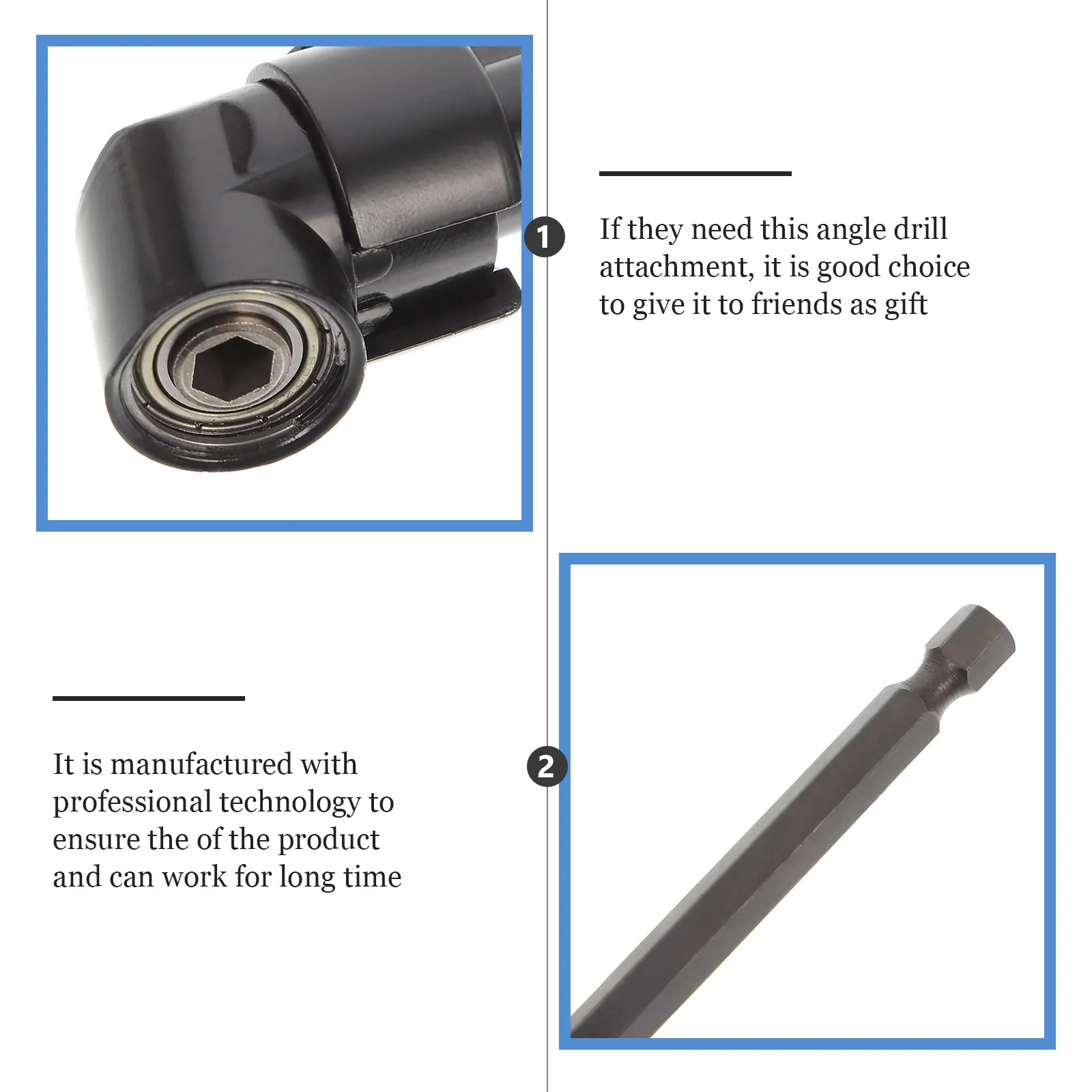 

105 Degree Angle Drill Attachment Electric Angled Screwdriver for Professional Nonprofessional Work Durable Alloy Steel