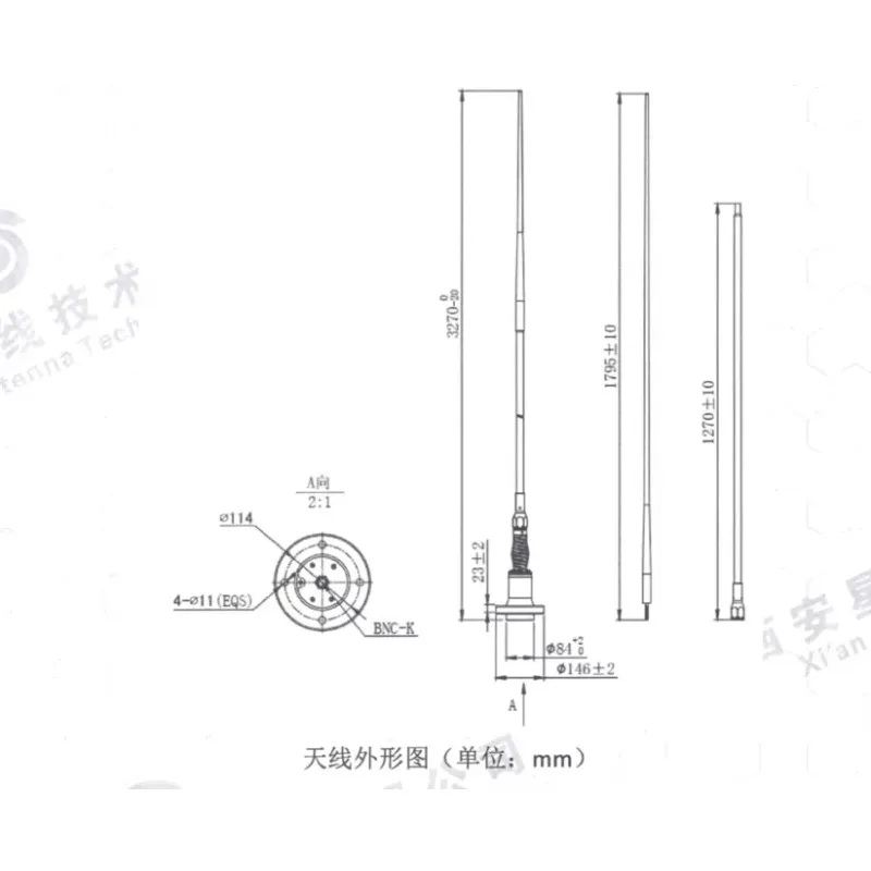 

2025 hot sale Hot-Selling XW9030 Vehicle Communication Antenna 30-88MHz Center-fed Vertical Polarization Whip Antenna for Outdoo