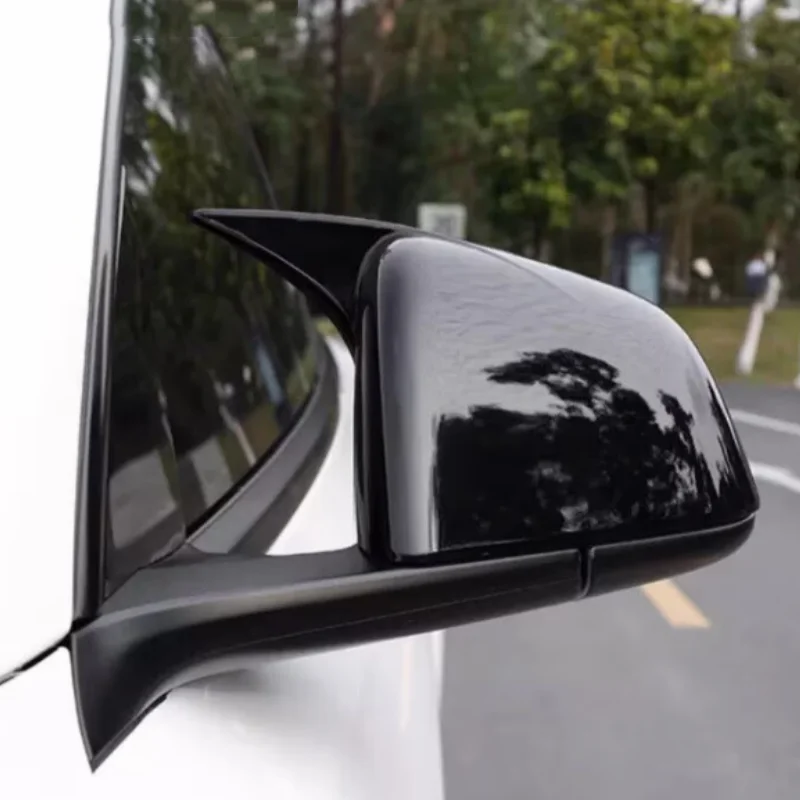 Rearview Mirror Cover ABS Carbon  Reversing Mirror Cover Car Modification Accessories For Tesla Model -Y 2021-2023
