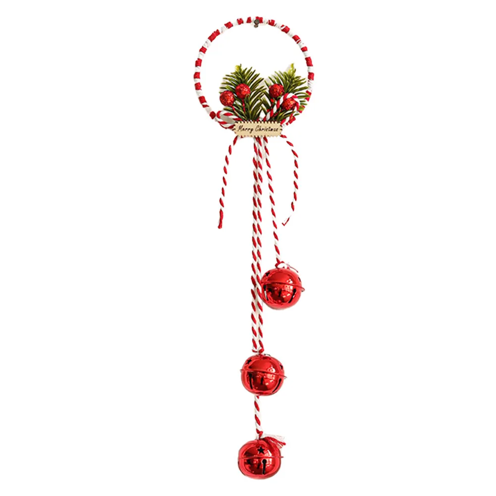 Holiday Decoration with Merry Christmas Bells Iron Jingle Bell Pendant for Wreaths Trees and Table Centerpieces