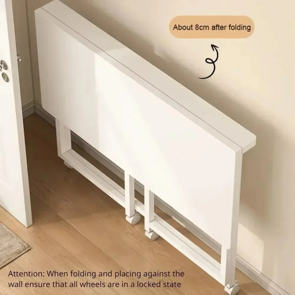 مكتب كمبيوتر قابل للطي مكاتب كمبيوتر للدراسة للمكتب المنزلي مكتب متعدد الوظائف قابل للطي مكتب غرفة نوم بسيط ومستقر #5