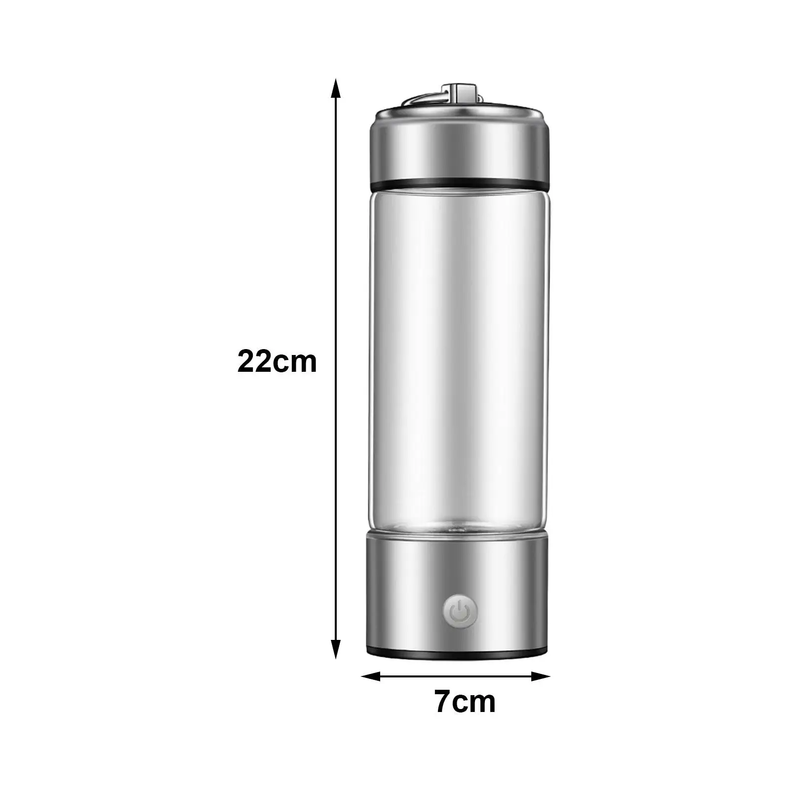 Bouteille d'Eau Portable, Légère, Rechargeable par USB, Tasse en Verre pour Fitness, dehors, Voyage, Cuisine, Maison, 420ml