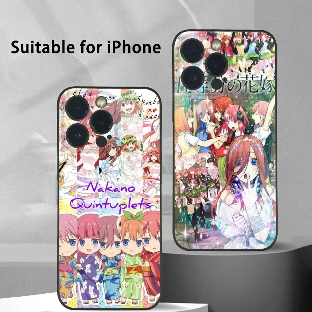 

Q-Quintessential Quintuplets Phone Case For IPhone 16 15 14 13 12 11 Pro Max Plus Mini Frosted Soft Shell Funda