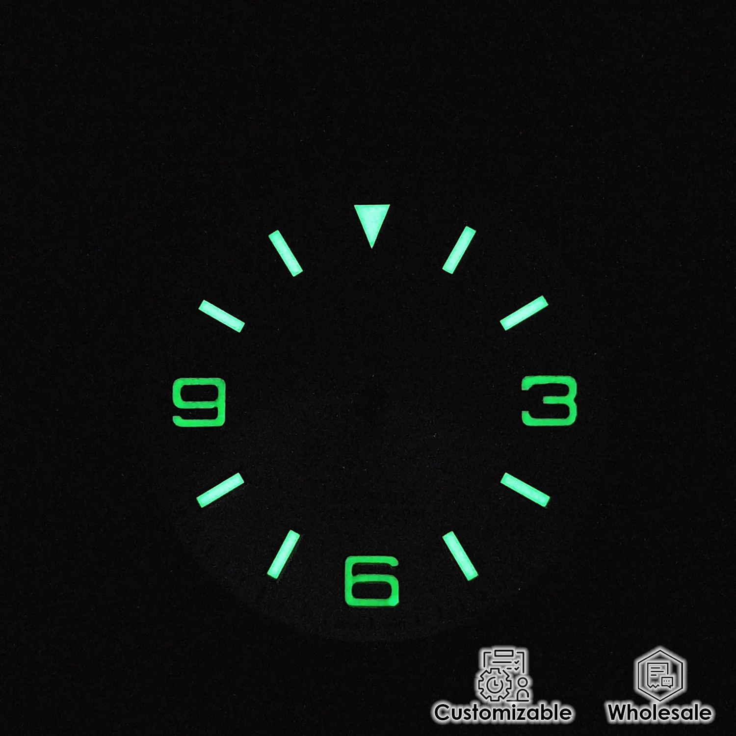 28.5mm NH35 Dial 4R35 Dial Luminous Number Indexes PT5000 Dial Refit Watch Accessories Customizable Wholesale Watch Dial view 4