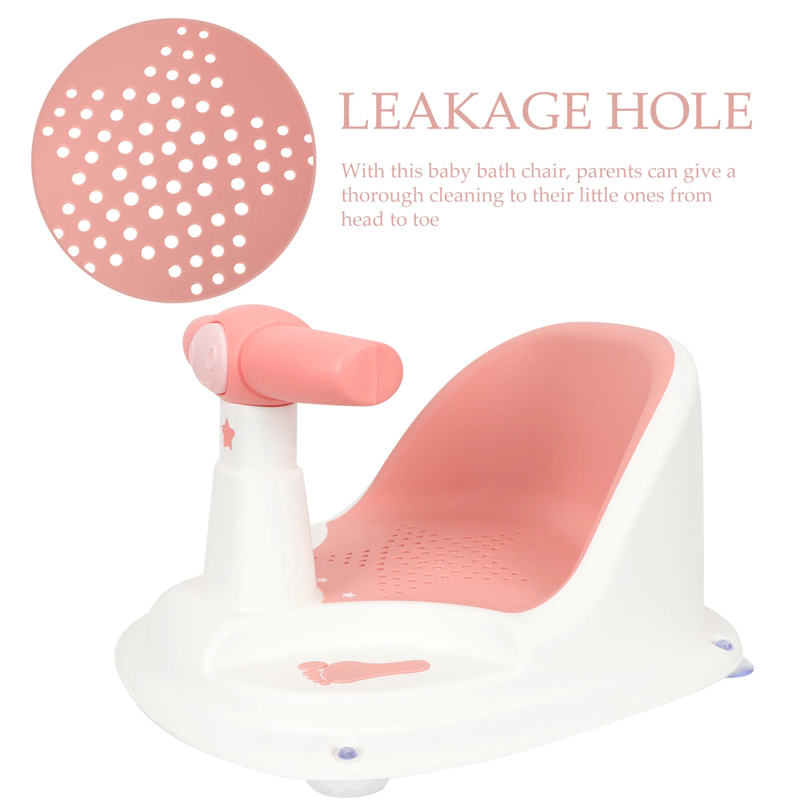 

Baby Bath Chair Sit-Up Bath Seat Toddler Bathtub Seat Baby Shower Chair Stable Suction Cup Comfortable Support