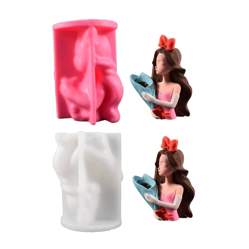 

Planter Silicone Moulds Unique Plant Holders Moulds Girl Flowerpot Molds Suitable for Indoor or Outdoor Use 97QE