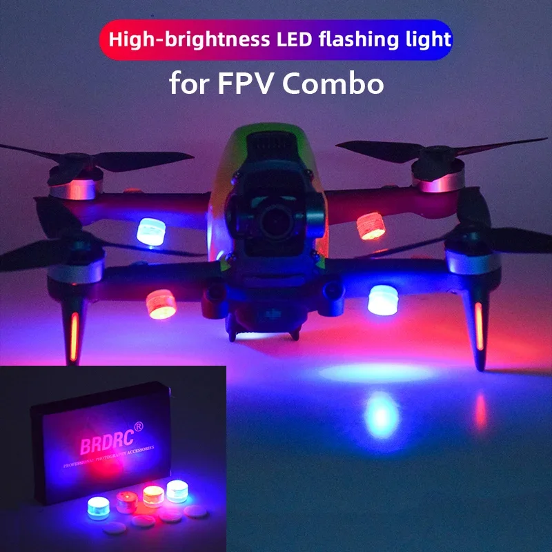 Night Flight LED Flash Light Signal Lamp for DJI NEO/Avata 2/Mavic 3/2/Mini 3 Pro/Air 2/2 Pro Zoom/FIMI X8 SE 2020 Accessory