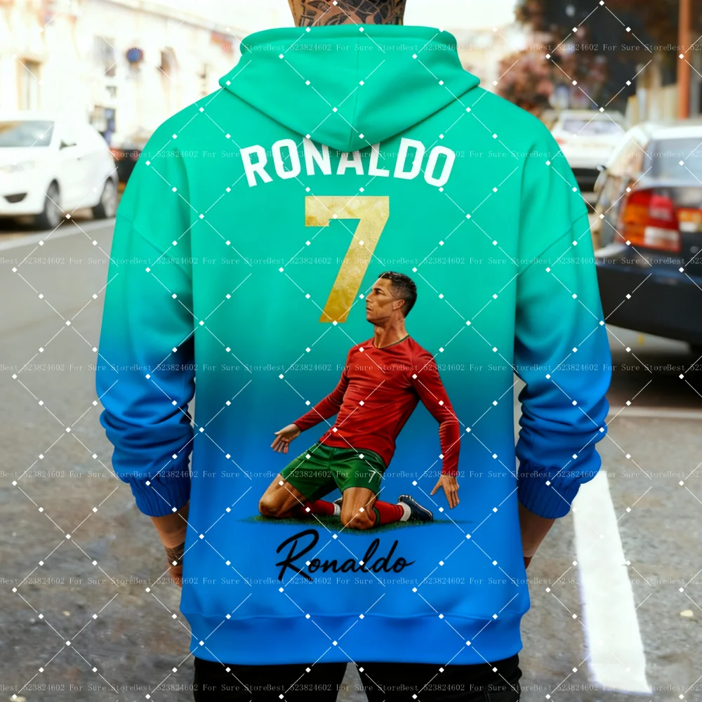 Autumn and winter Fashion 3D Printed edition Sports Football Hoodie Daily Outdoor Breathable Tops Men's Hoodies Women's Hoodies