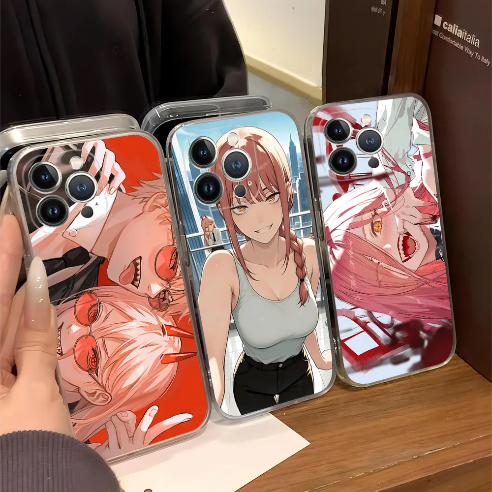 

Chainsaw Man Anime Phone Case For IPhone 16 15 8 7 6 6S Plus X SE XR XS 14 11 12 13 Mini Pro Max Mobile Case