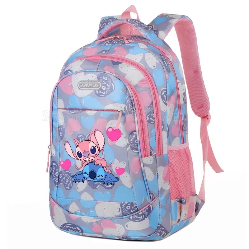 Lilo & Stitch Bookbag Disney Schoolbags Fashion Cartoon Character Print Bag Large Capacity Watertight Bags Birthday Present Gift