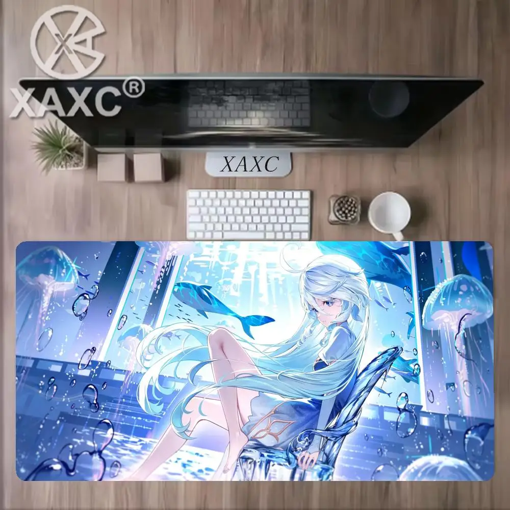 Kawaii Anime Girl Mouse Pad Sousou No Frieren Beyond Journey End Keyboard Rug Laptop Lotus Flower Gaming Mousepad  Desk Mat XAXC