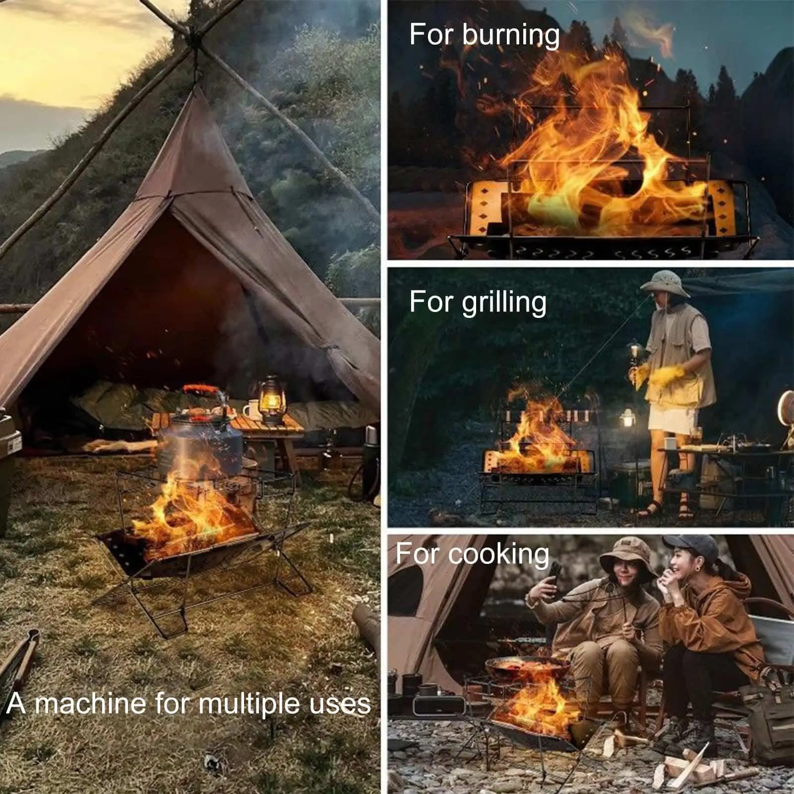 

Outdoor ultra-light foldable Stove portable Portable Camping Stove heat resistant Cooking Rack Barbecue stove Easy-to-store