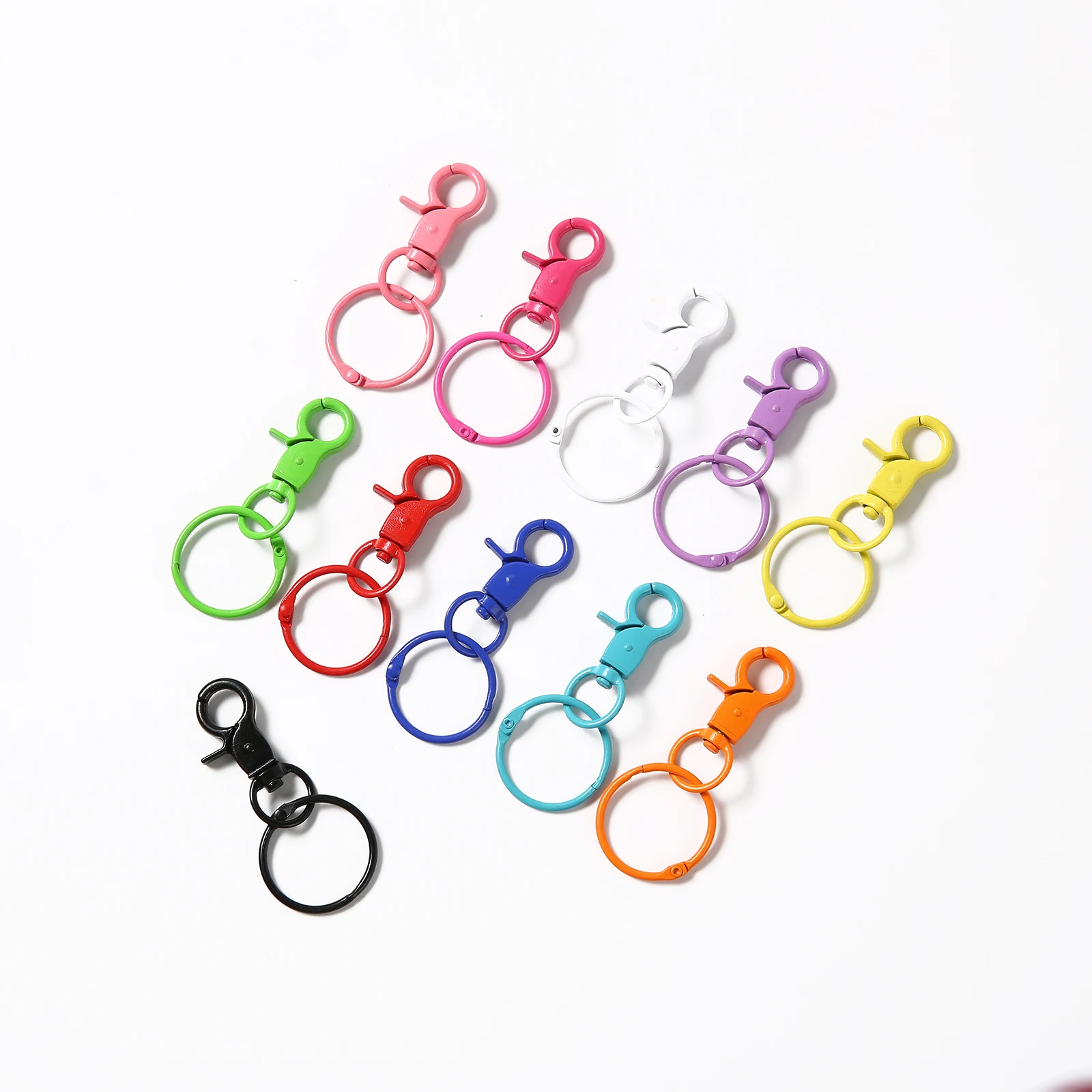 5/10/20 pcs  Colorful Key Chain Accessories Round Split Keychain Keyrings for DIY Jewelry Making Supplies Wholesale