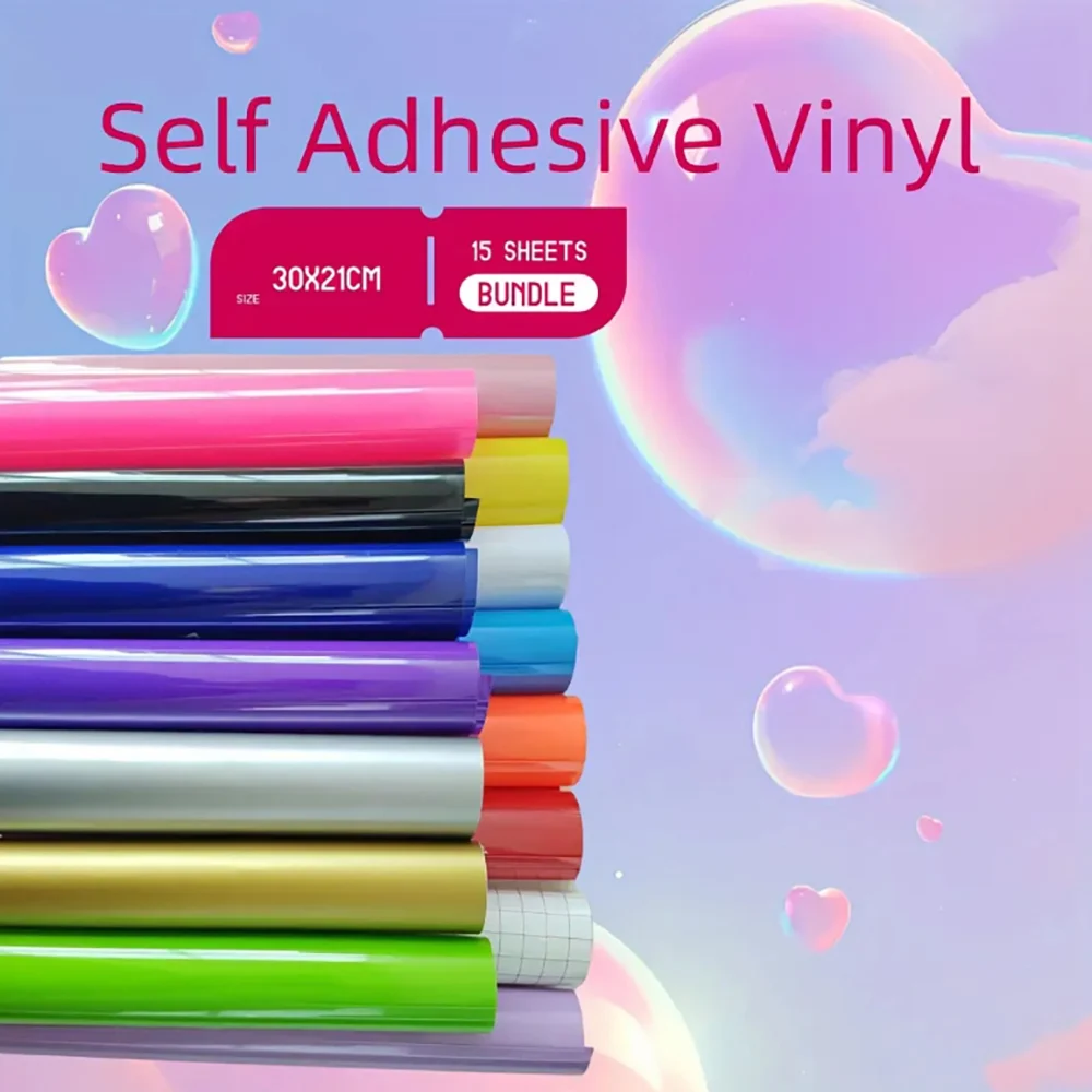 Permanent Sticker Vinyl Self Adhesive Vinyl Bundle DIY Decorations