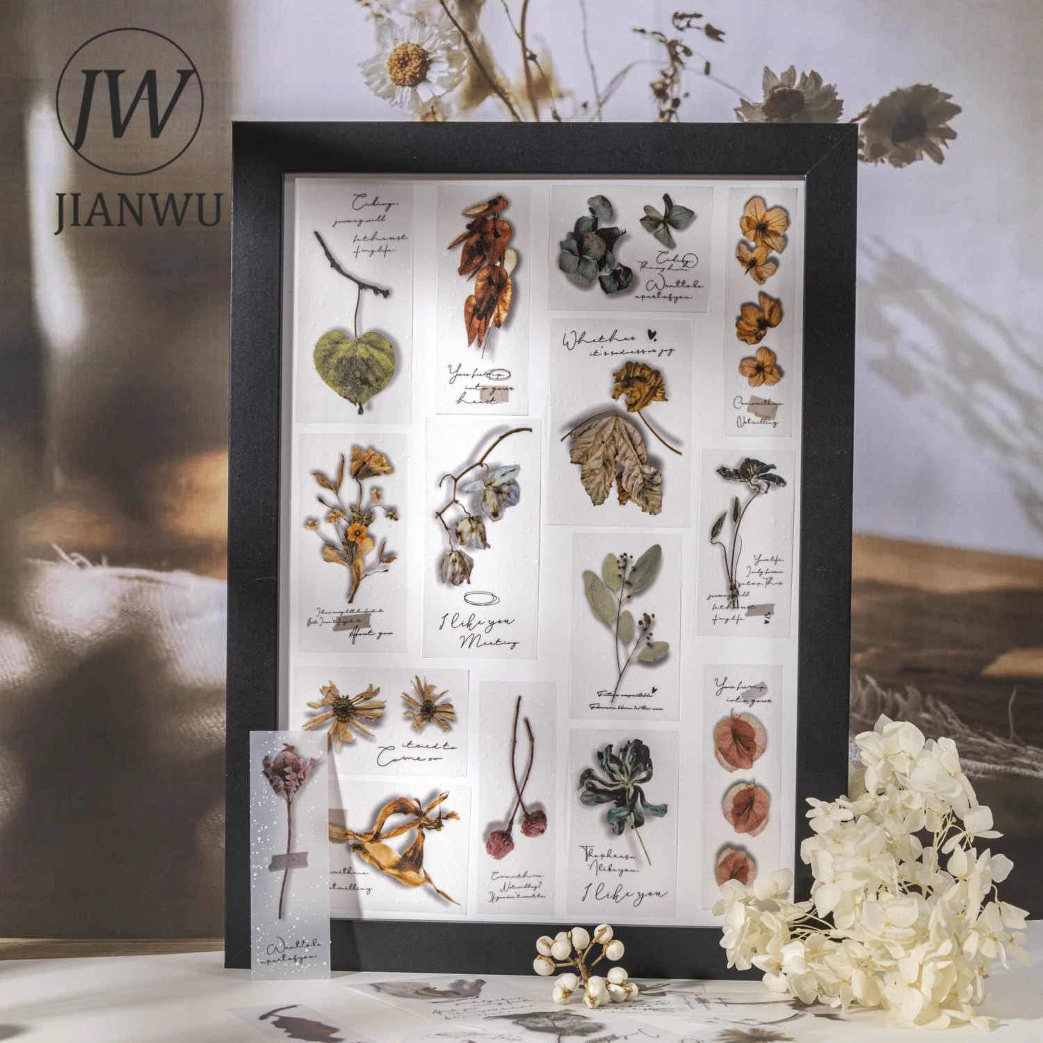 JIANWUFlower Also Gentle Series Vintage Pflanze Blumen Landschaft Collage Scrapbook Material Papier Kreatives Junk Journal Briefpapier