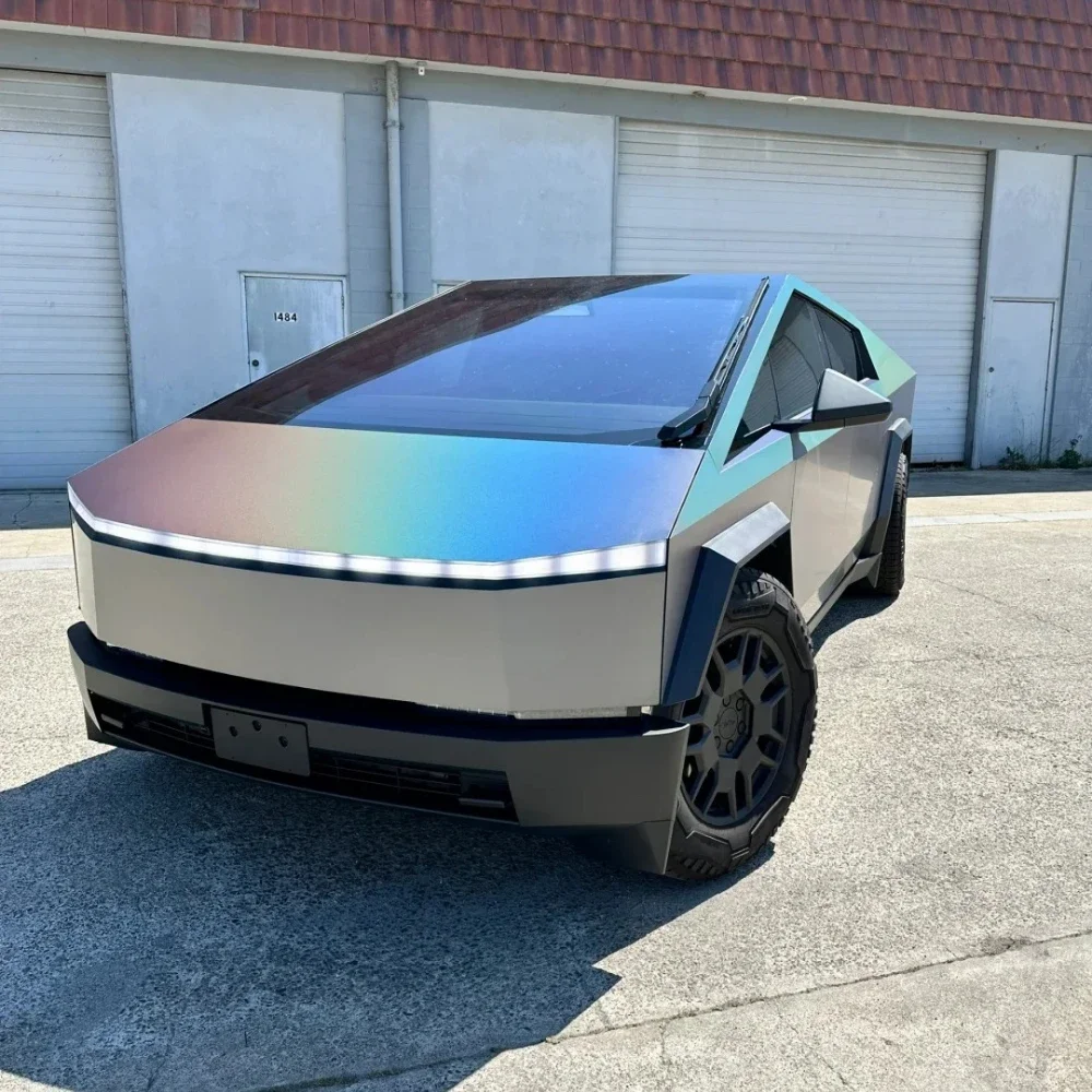 For Tesla Cybertruck 2024 2025 2026 Anti-Scratch Paint Protection Film 9Mil Precut PPF Matte Splendid Grey Color Changing Film