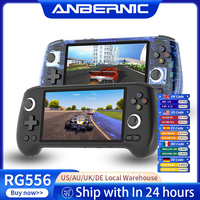 ANBERNIC RG556 Retro Handheld Game Console Android 13 System 5.48 inch AMOLED Screen T820 Video Player Built-in Hall Trigger Fan