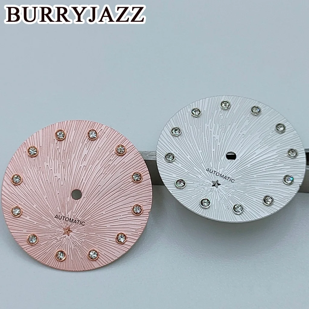 BURRYJAZZ 24.5 مللي متر الطلب ساعة ديفيل الطلب مع مؤشر الماس ستار الديكور صالح ل NH05 NH06 ساعة نسائية تعديل الملحقات