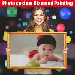 Kit di pittura diamante 5D fai da te foto personalizzata di strass mosaico di diamanti personalizzato punto croce decorazione di nozze per la casa