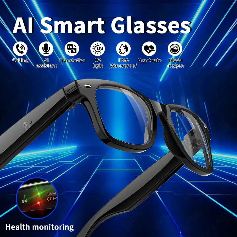

LIGE Temperature Monitoring Translation Glasses AI Smart Glasses Men Waterproof Call 2025 New Color-Changing Smart Sunglasses