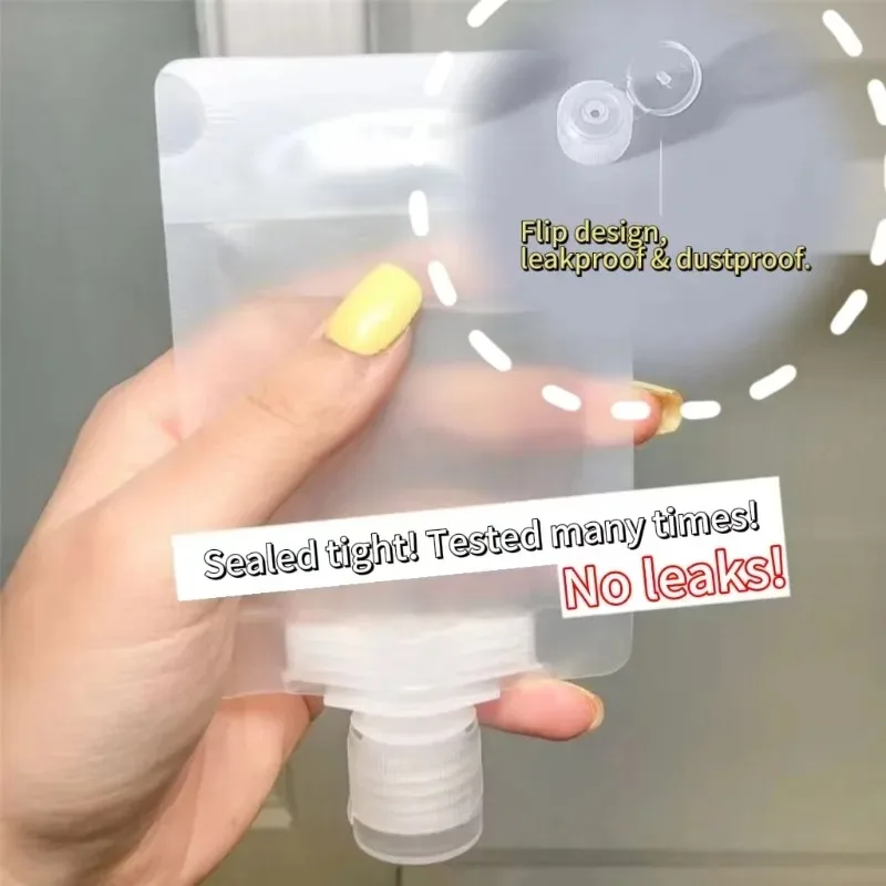 5-20 قطعة أكياس توزيع الغسول السفر قابلة لإعادة الاستخدام الحقائب الشامبو السائل مانعة للتسرب إعادة الملء مستحضرات التجميل التعبئة والتغليف تخزين الحاويات