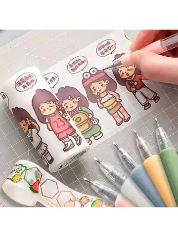6/1pcs Wrapping Cutting Utility Pen Knife Retractable Press Hand Account Pen Knife Creative Art Paper Cutting Tool for Student