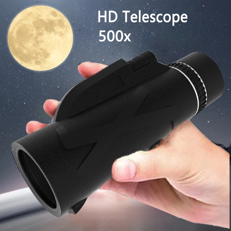 

500x Zoom 50000M HD Bak4 Портативный мощный бинокль дальнего действия Профессиональный телескоп Монокуляр Подзорная труба Непромокаемый охотничий