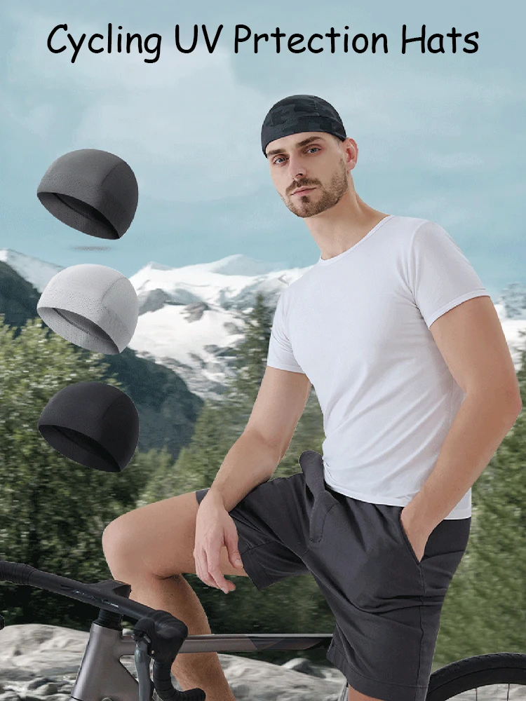 AliExpress NONE Summer Cycling Cap For Men Women Quick Dry Anti-UV Sports Hat Cooling Skull Caps Unisex Helmet Liner Sweat Cap Bike Running Hats