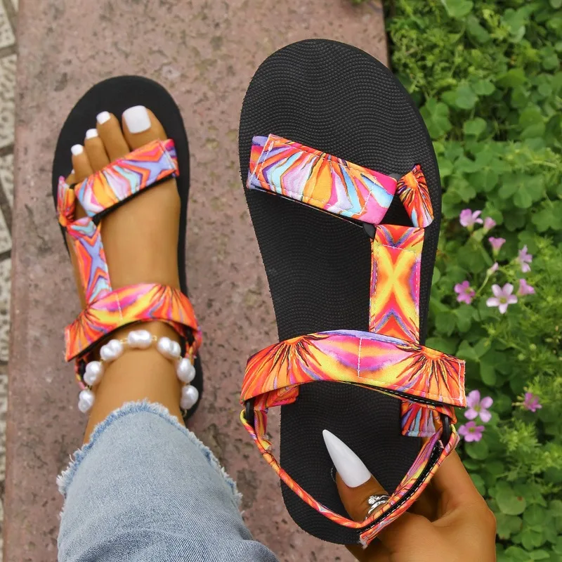 Women Flats Sandals 2024 New Summer Comfortable Fashion Wedges Sandals Lightweight Casual Outdoor Beach Sandals Shoes for Women