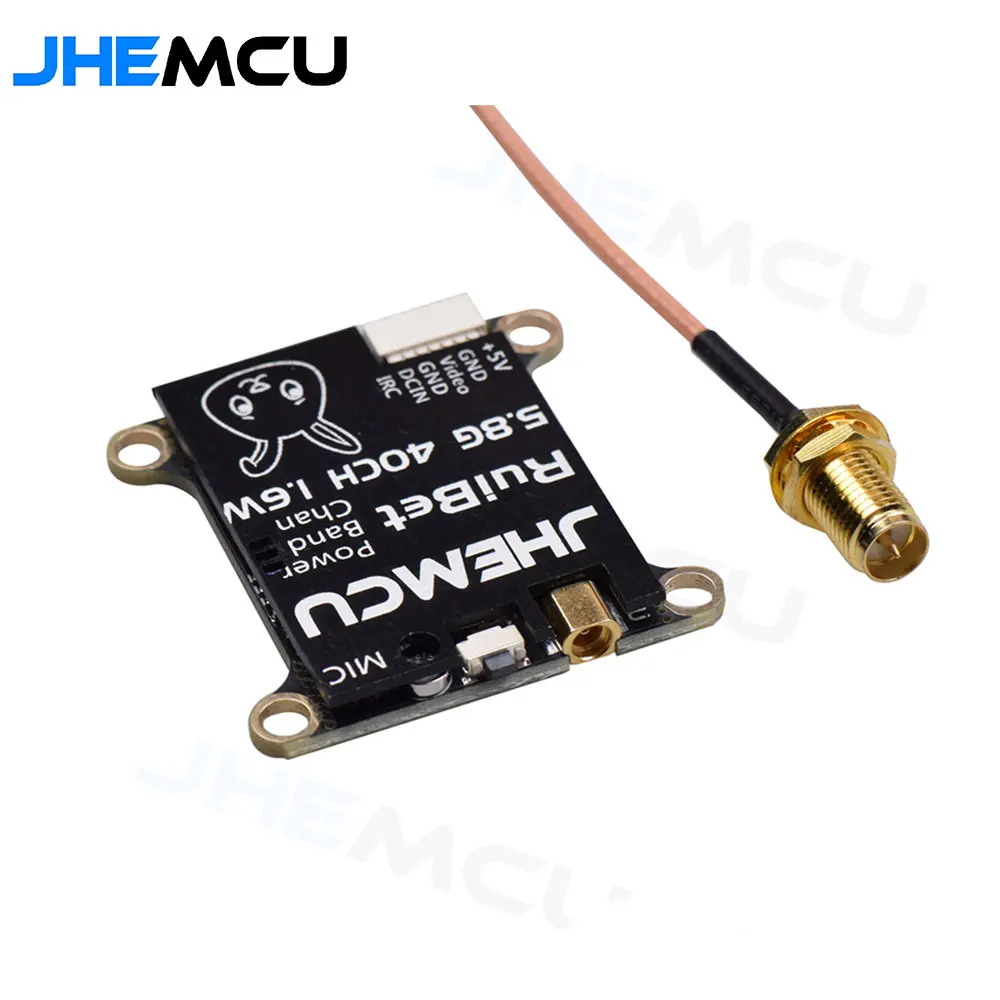 Jhemcu ruibet Tran-3016W vtx 5.8ghz 40ch pit/25mw/200/400/800/1600mw switchable vtx 2-6s 30.5x30.5mm para fpv que compete o zangão